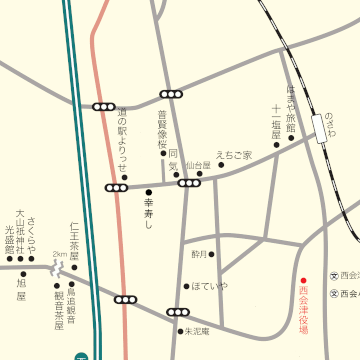 西会津町マップ